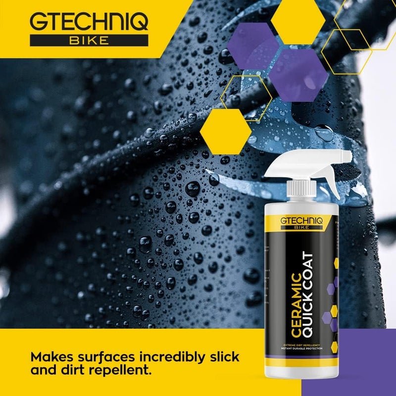 Gtechniq Bike Ceramic Quick Coat, 17 fl oz | Extreme Dirt Repellent with Nanotechnology, Instant Protection, Leaves Surfaces Ultra Slick, Up to 6 Months Protection - Image 4
